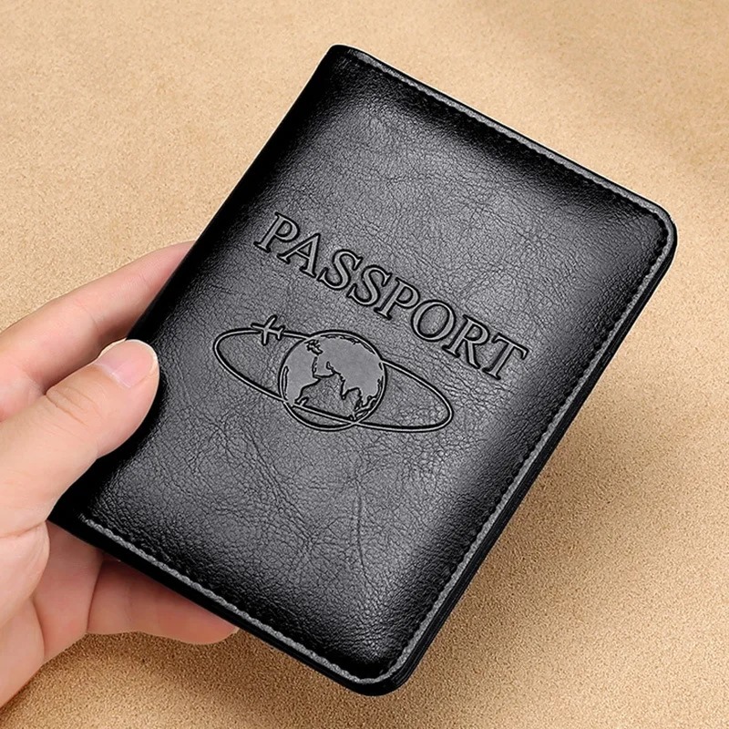 Men'S Accessories Wallet - Couverture de passeport unisexe en cuir