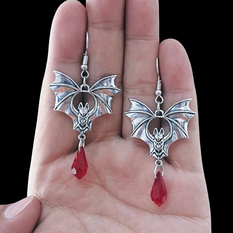 Men'S Vampire Accessories - Boucles d'oreilles gothiques chauve-souris Vampire pour