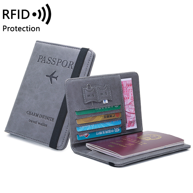 Men'S Accessories Wallet - Porte-passeport unisexe en cuir PU –