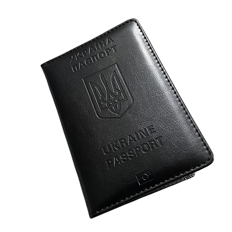 Men'S Accessories Wallet - Porte-passeport en cuir PU noir pour