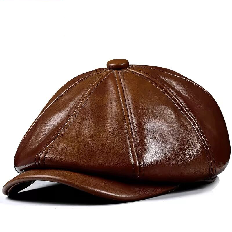 Men Accessories Brands - Printemps nouveau chapeau en cuir véritable