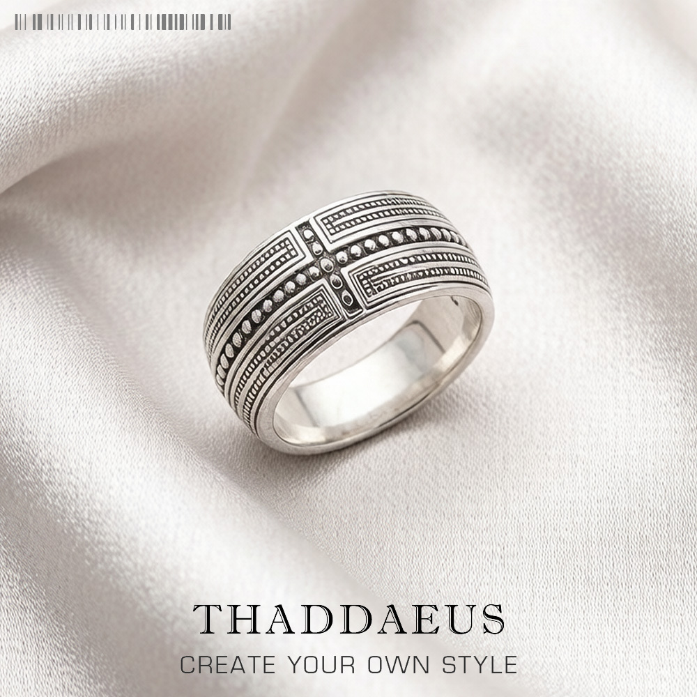 Men Accessories Brands - Bague croix en argent regardé 925