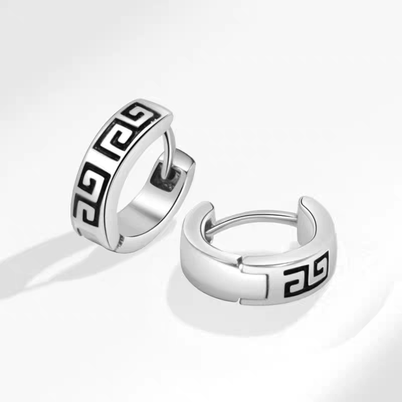 Men'S Accessories High End - Boucles d'oreilles en argent à la