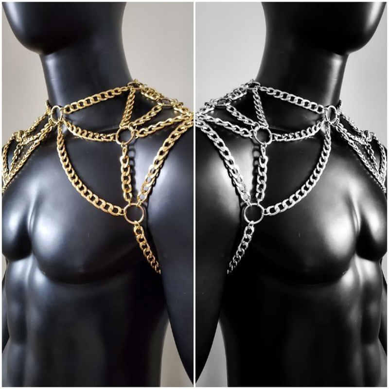 Punk hommes épaule corps chaîn - Men'S Accessories Chain avis et prix