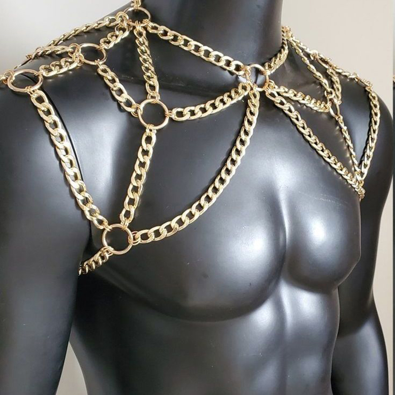 Punk hommes épaule corps chaîn - Men'S Accessories Chain avis et prix