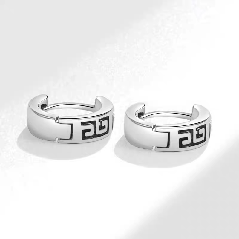 Boucles d'oreilles en argent à - Men'S Accessories High End avis et prix